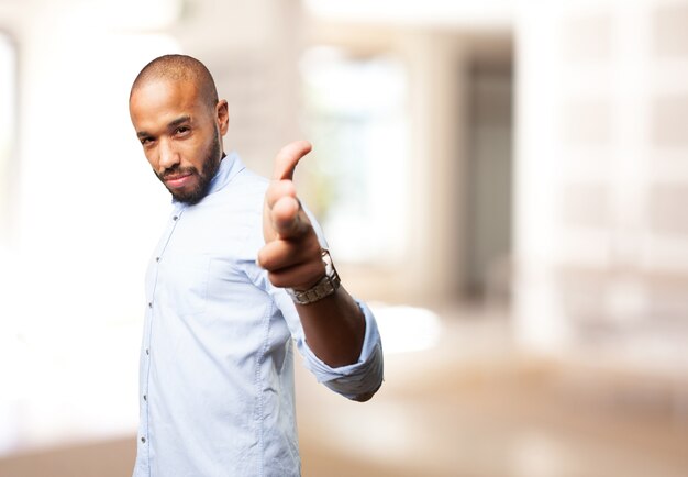 black businessman angry expression