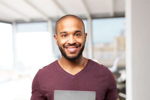 black businessman happy expression