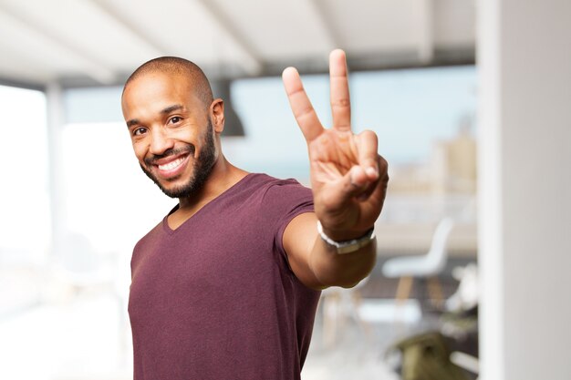 black businessman happy expression