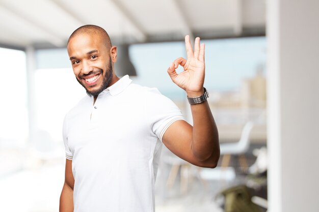 black businessman happy expression