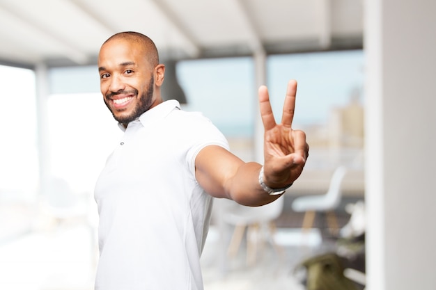 black businessman happy expression