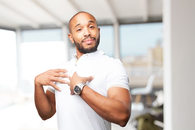 black businessman happy expression