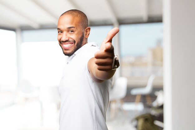 black businessman happy expression