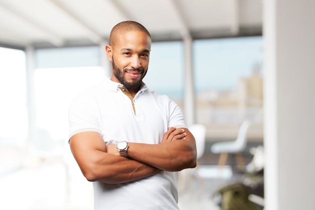 black businessman happy expression