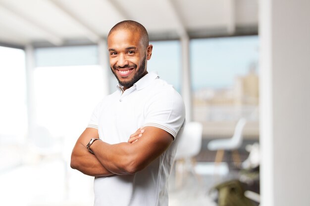 black businessman happy expression