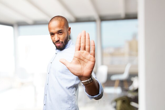 black businessman happy expression