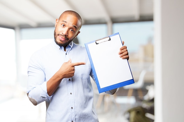 black businessman happy expression