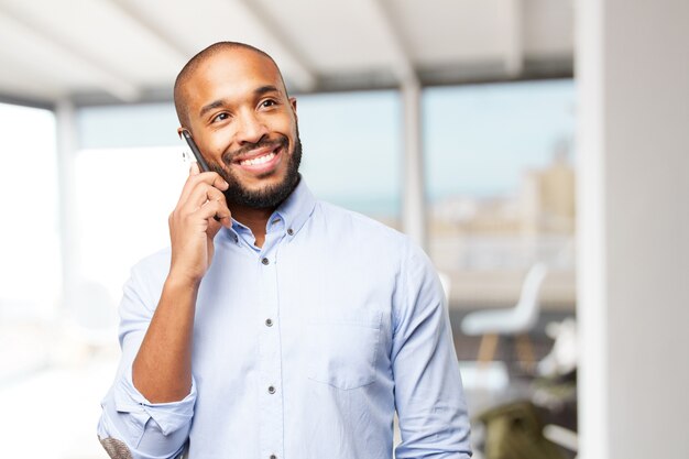 black businessman happy expression