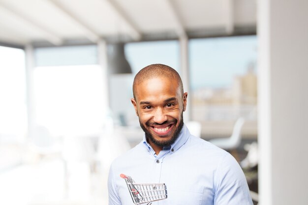 black businessman happy expression