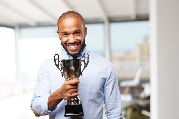 black businessman happy expression