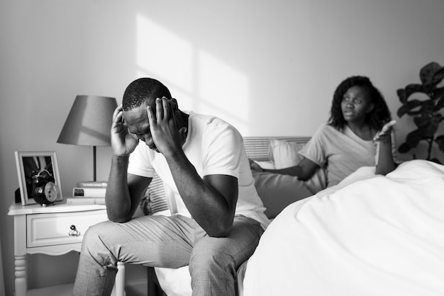 Free photo black couple having an argument