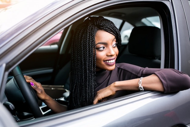 black driving african car beautiful