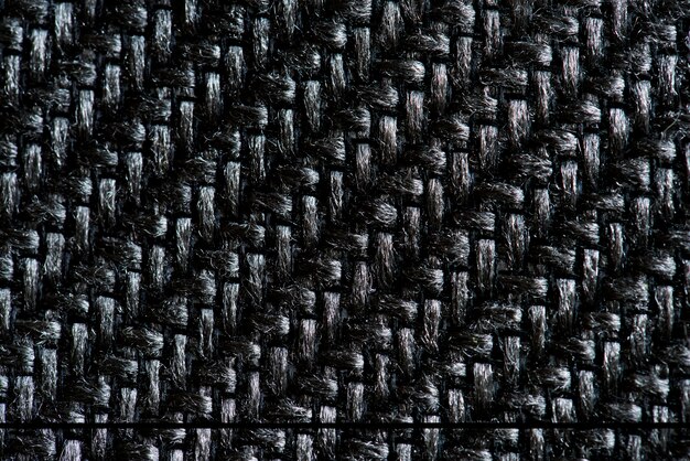 Black fabric closeup