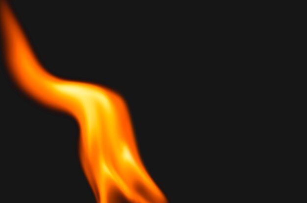 Black flame background, fire border realistic image
