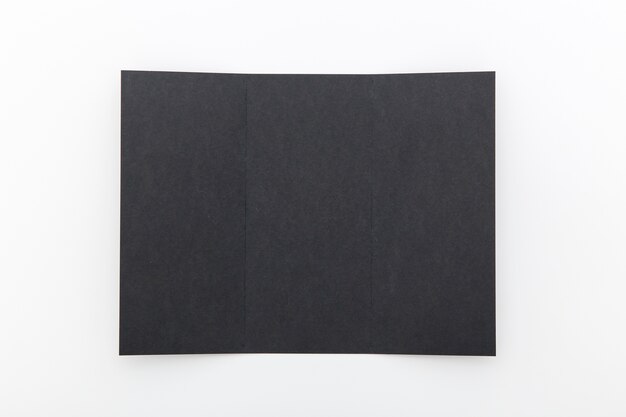 Black folded brochure