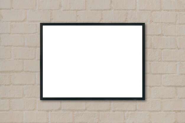 Black frame hanging from a wall
