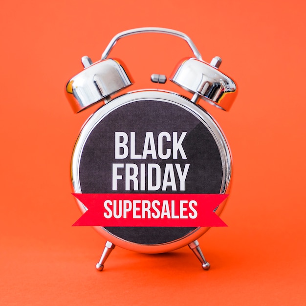 Free photo black friday alarm concept