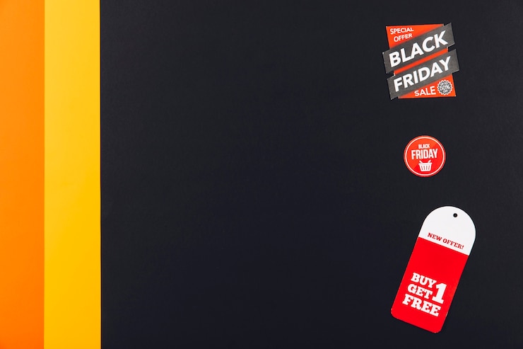 Free Photo black friday concept with space