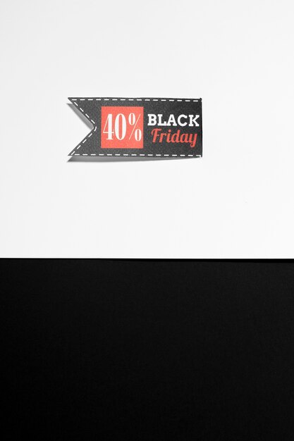 Black Friday label with sale offer