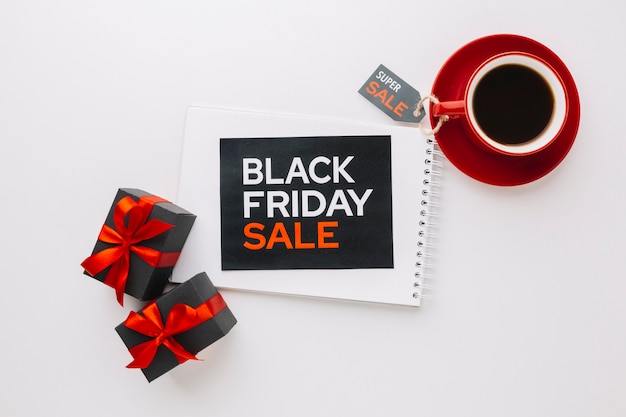 Free photo black friday sale campaign with coffee