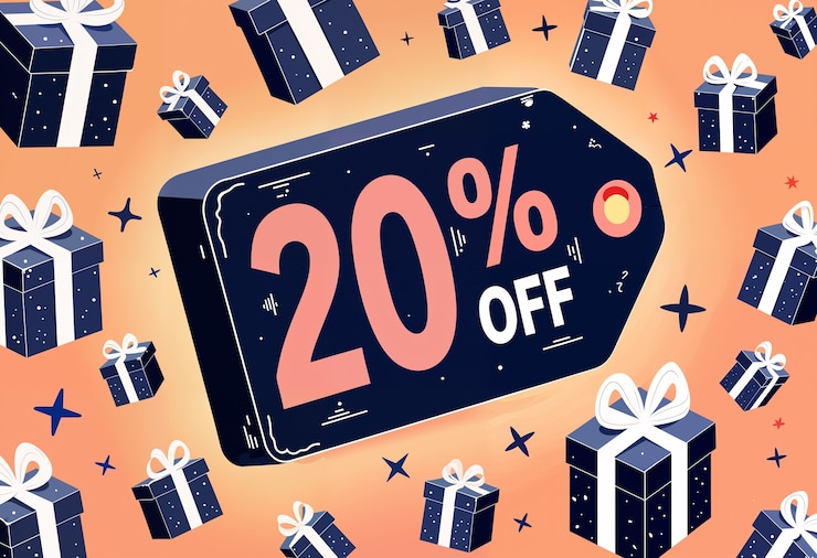 Free Photo black friday sale illustrated