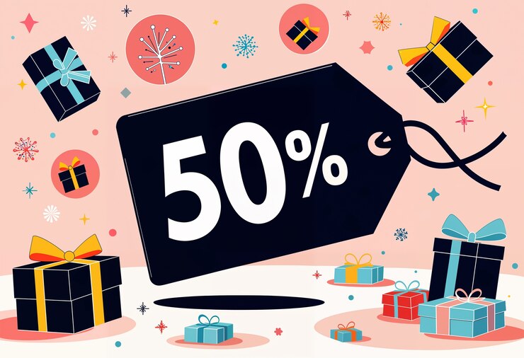 Free Photo black friday sale illustrated