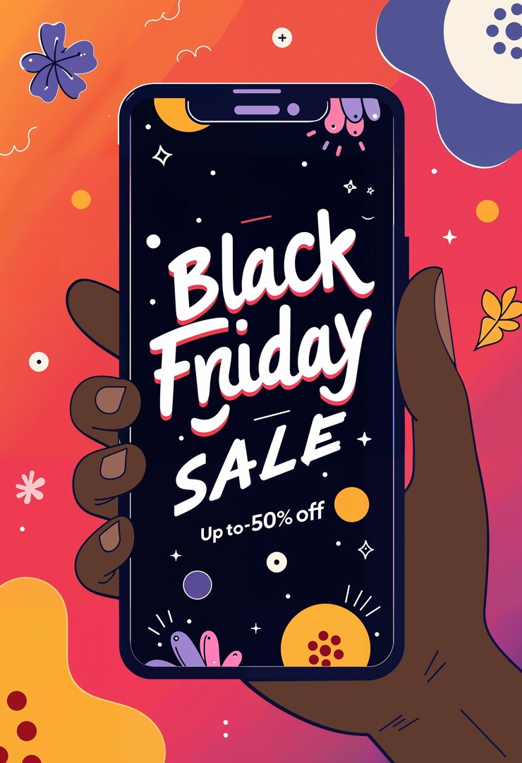 Free Photo black friday sale illustrated