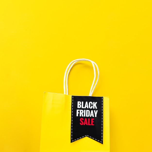 Black friday sale shopping bag