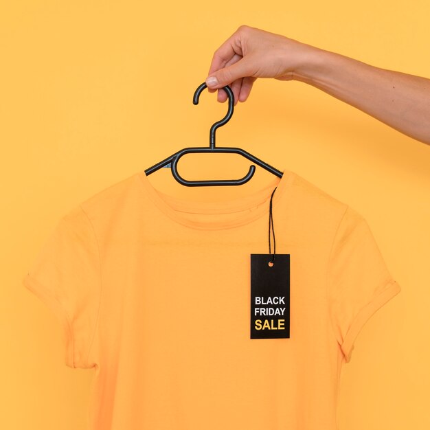 Black friday sale t-shirt on hanger