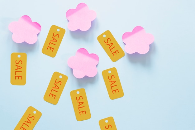 Free photo black friday sale tags with sticky notes