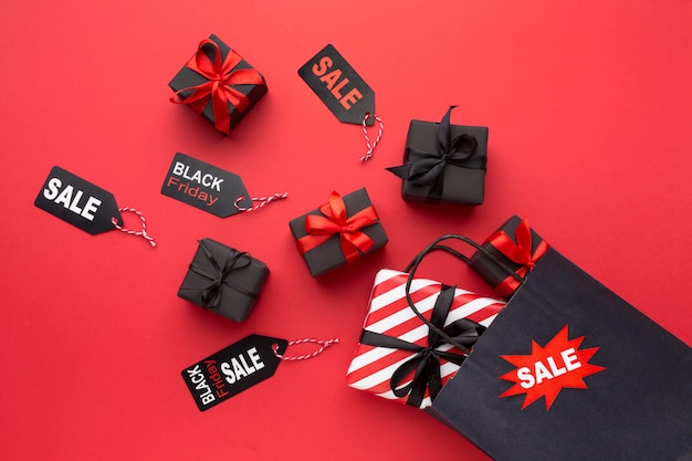 Foto gratuita disposizione delle vendite del black friday