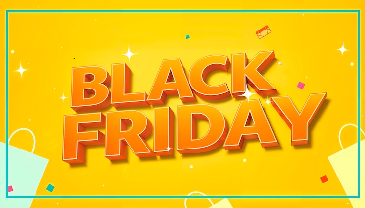 Free Photo black friday sales sign neon light