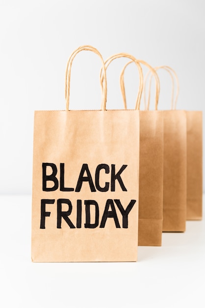 Black friday shopping bags