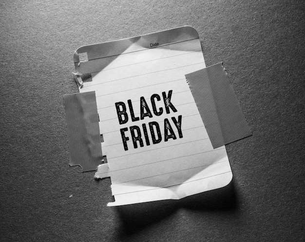 Black friday words with business concept idea