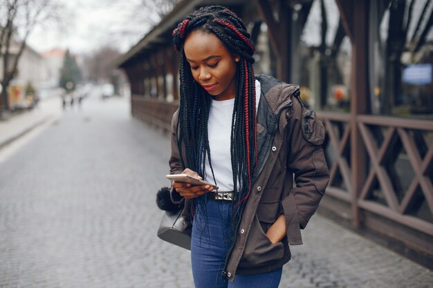 black girl in a city