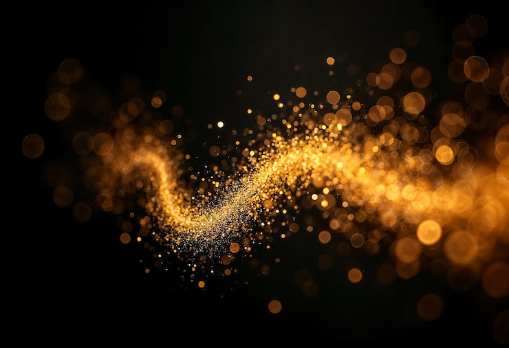 Free Photo black and gold glitter  background