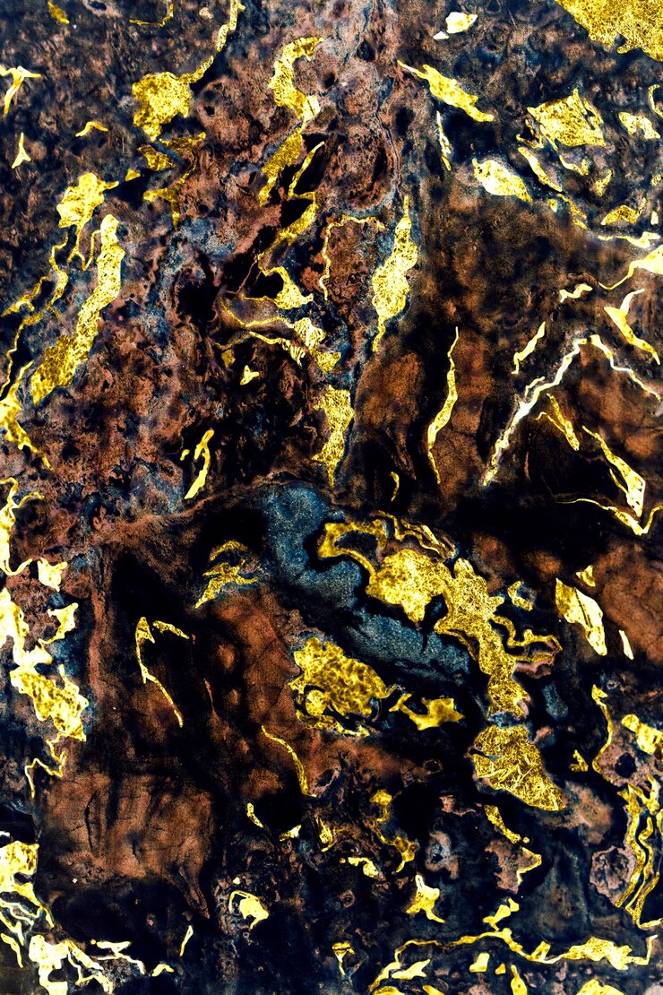 Free Photo black and gold marble textured background