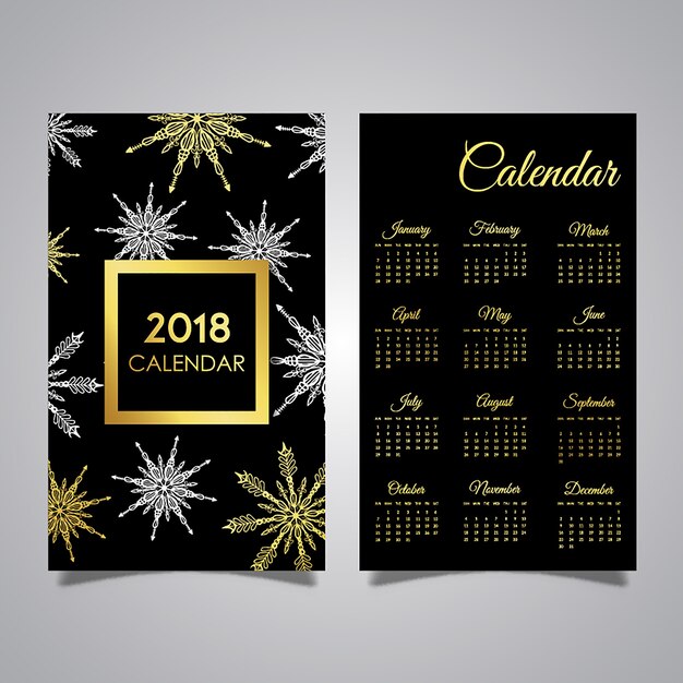 Black And Golden Calendar