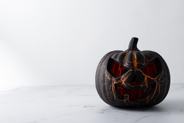 Foto gratuita zucca di halloween nera