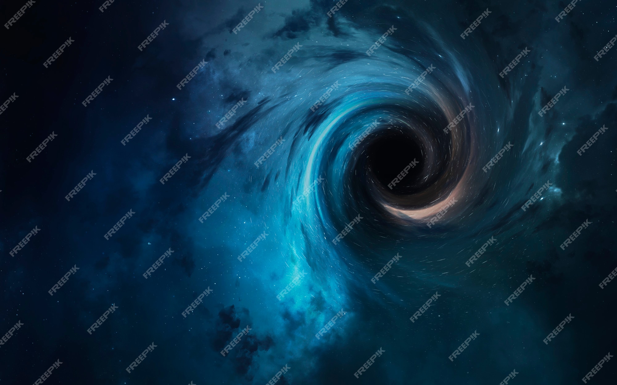 ブラックホール 抽象的な空間の壁紙 星 星雲 銀河 惑星で満たされた宇宙 プレミアム写真