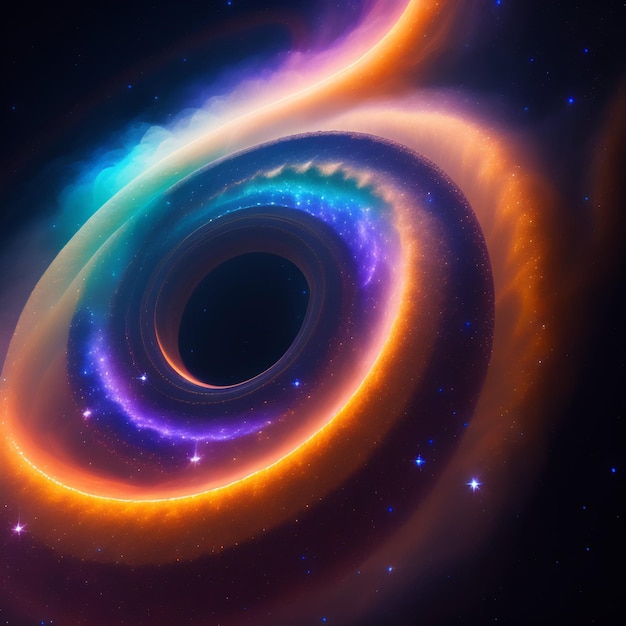중간에 블루홀이 있는 블랙홀