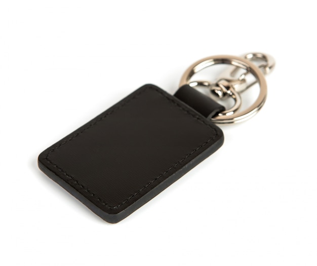 Free photo black leather key case