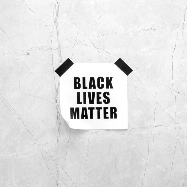 Black lives matter on concrete surface