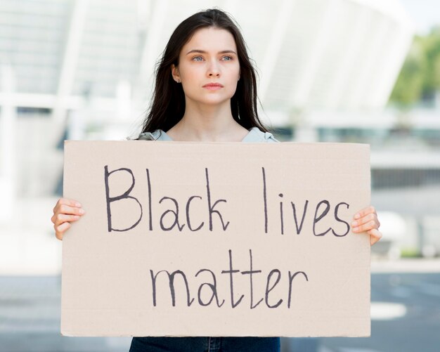 Black lives matter front view
