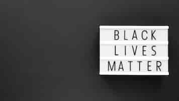 Free photo black lives matter movement message with copy space