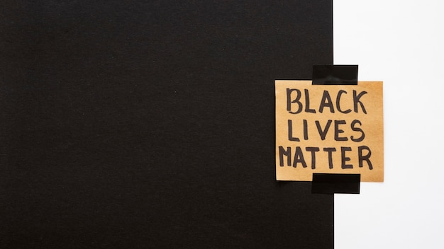 Black lives matter with copy space