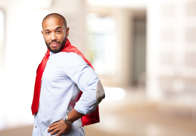 black man hero angry expression