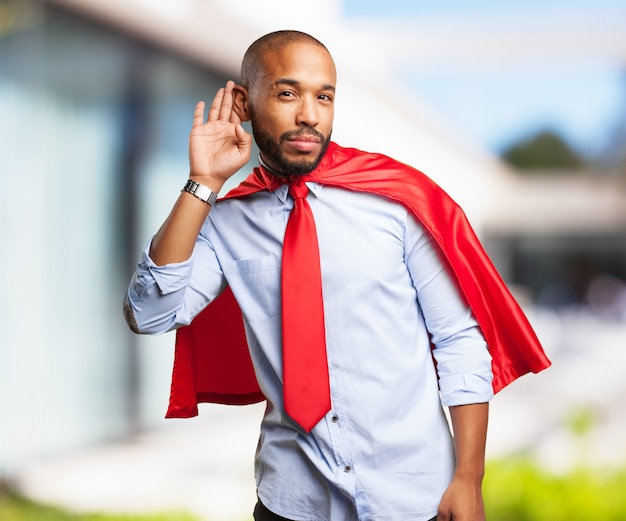 black man worried expression