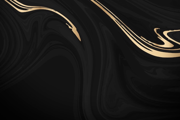 Black marble background with gold lining