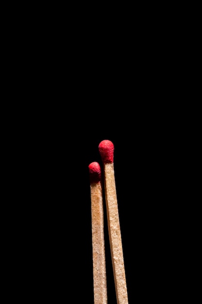 Free photo black matchstick background, stock photo, high resolution image